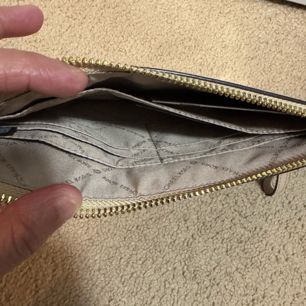 Michael Kors Gold Floral Embossed Clutch - Picture 6 of 6
